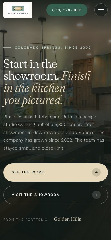 The new homepage on a phone