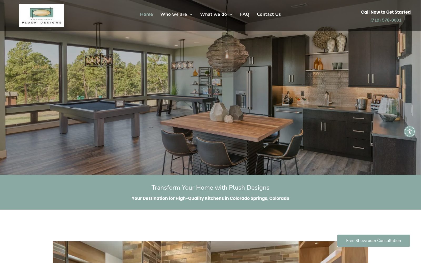 The current plushdesignscompany.com homepage